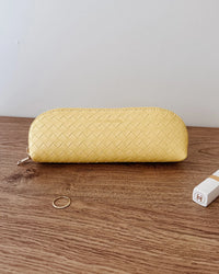 JAYNE WOVEN MAKEUP BAG BUTTER YELLOW