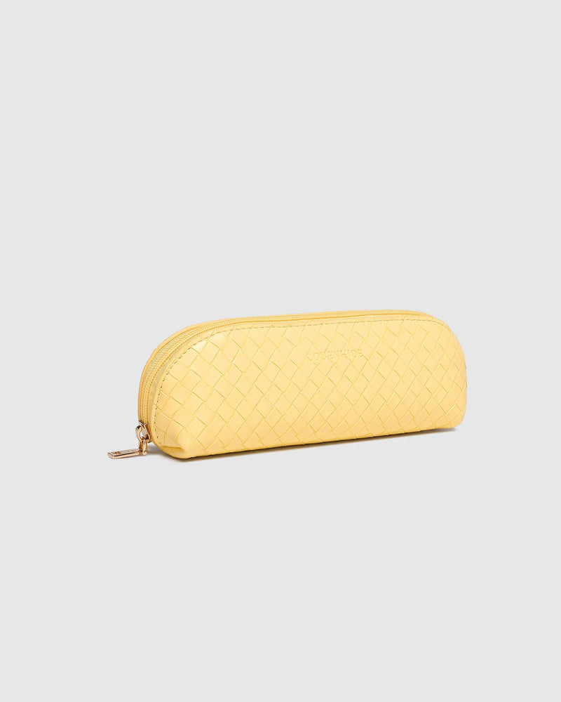 JAYNE WOVEN MAKEUP BAG BUTTER YELLOW