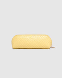 JAYNE WOVEN MAKEUP BAG BUTTER YELLOW
