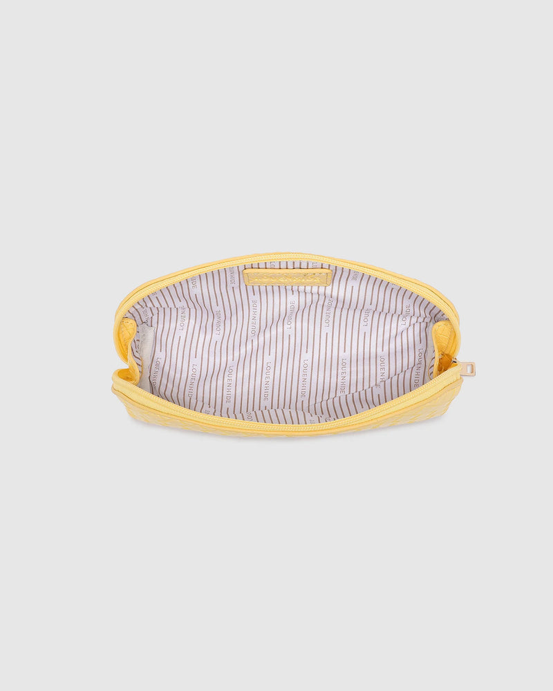 JAYNE WOVEN MAKEUP BAG BUTTER YELLOW