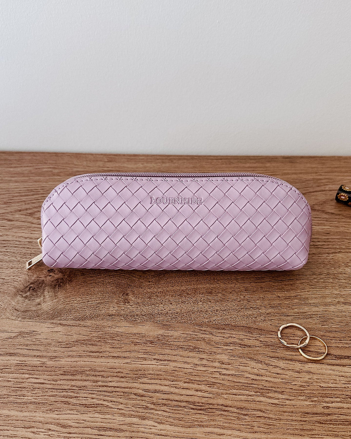 JAYNE WOVEN MAKEUP BAG LILAC