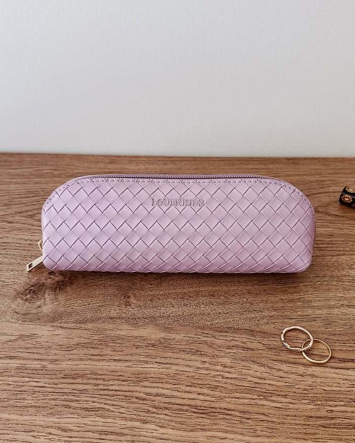 JAYNE WOVEN MAKEUP BAG LILAC