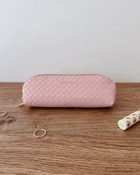 JAYNE WOVEN MAKEUP BAG PINK