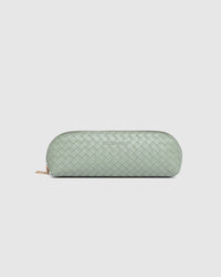 JAYNE WOVEN MAKEUP BAG SAGE GREEN