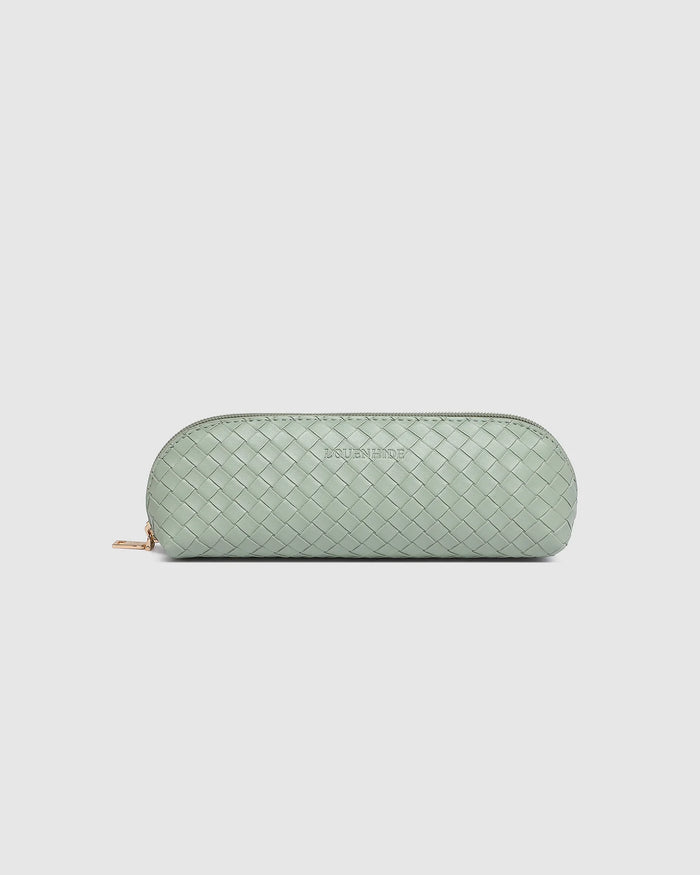 JAYNE WOVEN MAKEUP BAG SAGE GREEN