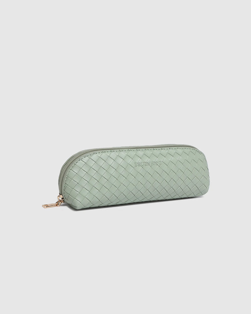 JAYNE WOVEN MAKEUP BAG SAGE GREEN