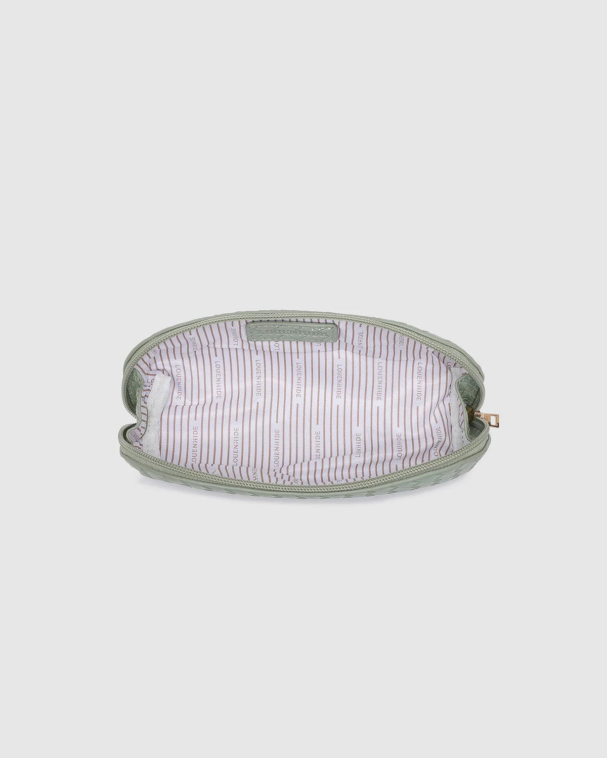 JAYNE WOVEN MAKEUP BAG SAGE GREEN