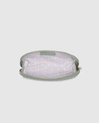 JAYNE WOVEN MAKEUP BAG SAGE GREEN