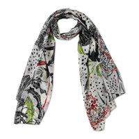 TROPICAL COTTON VOILE DESIGNER SCARF