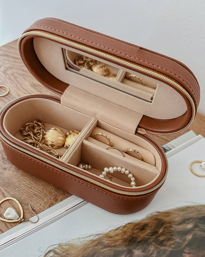CHARLEE JEWELLERY BOX TAN