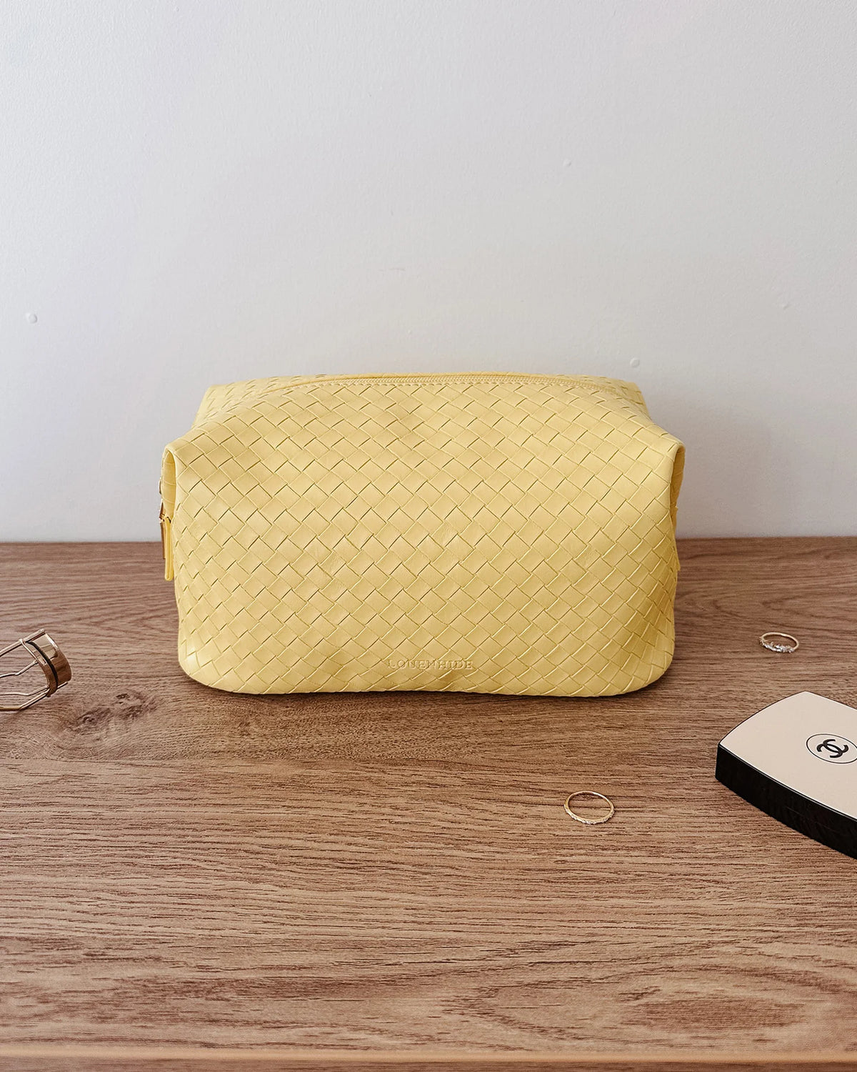 LUCINDA WOVEN COSMETIC CASE BUTTER