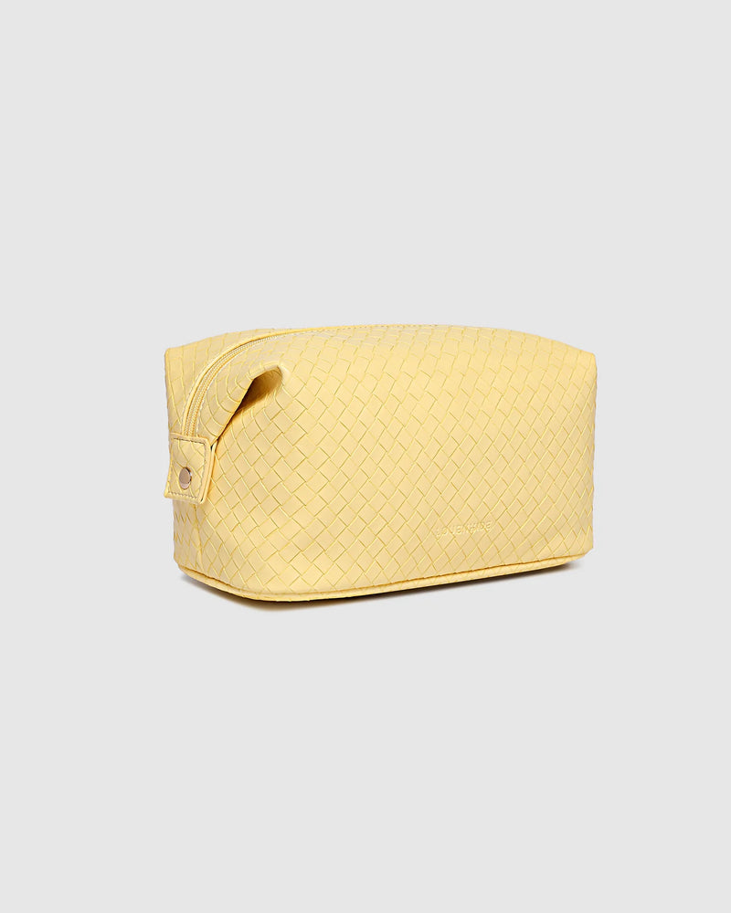 LUCINDA WOVEN COSMETIC CASE BUTTER
