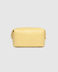 LUCINDA WOVEN COSMETIC CASE BUTTER