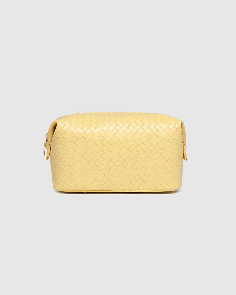 LUCINDA WOVEN COSMETIC CASE BUTTER