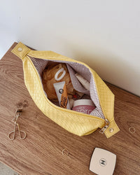 LUCINDA WOVEN COSMETIC CASE BUTTER