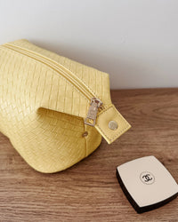 LUCINDA WOVEN COSMETIC CASE BUTTER