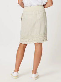 MIMI RUFFLE HEM SKIRT NATURAL