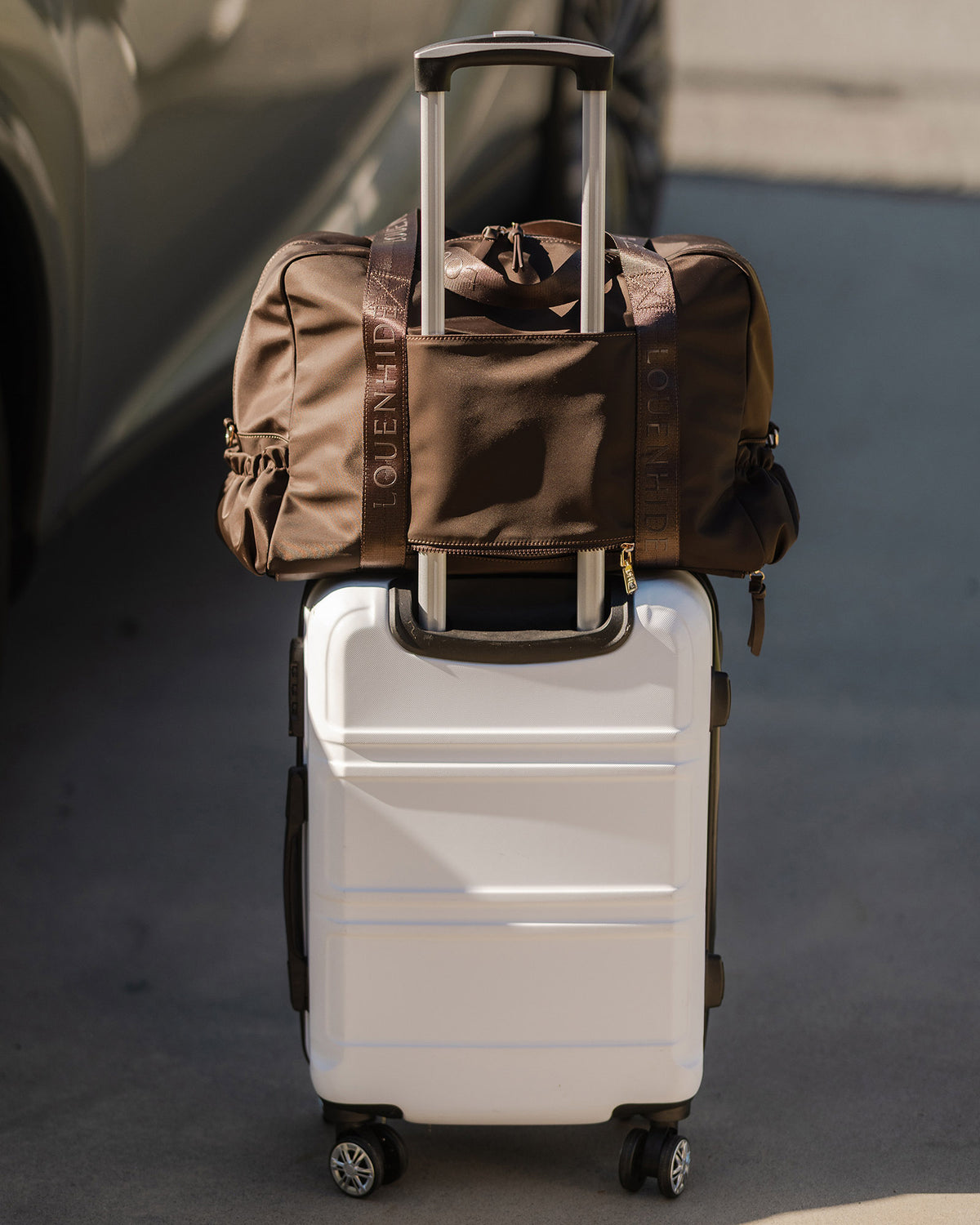 JENN NYLON TRAVEL BAG CHOCOLATE