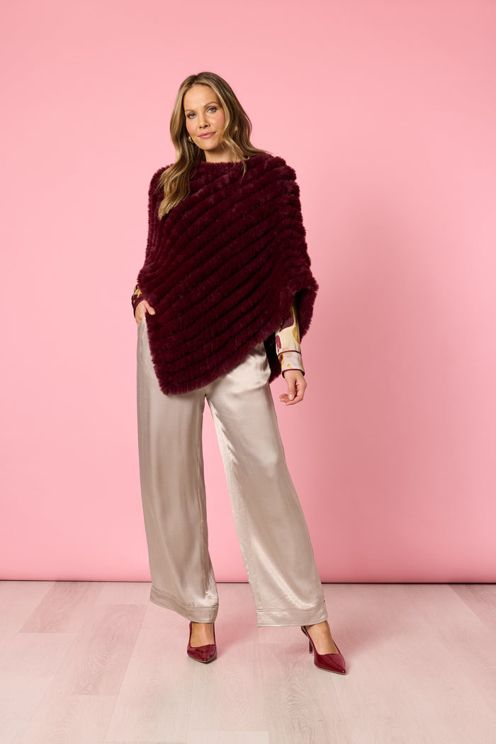 ROMA FAUX PONCHO SHIRAZ