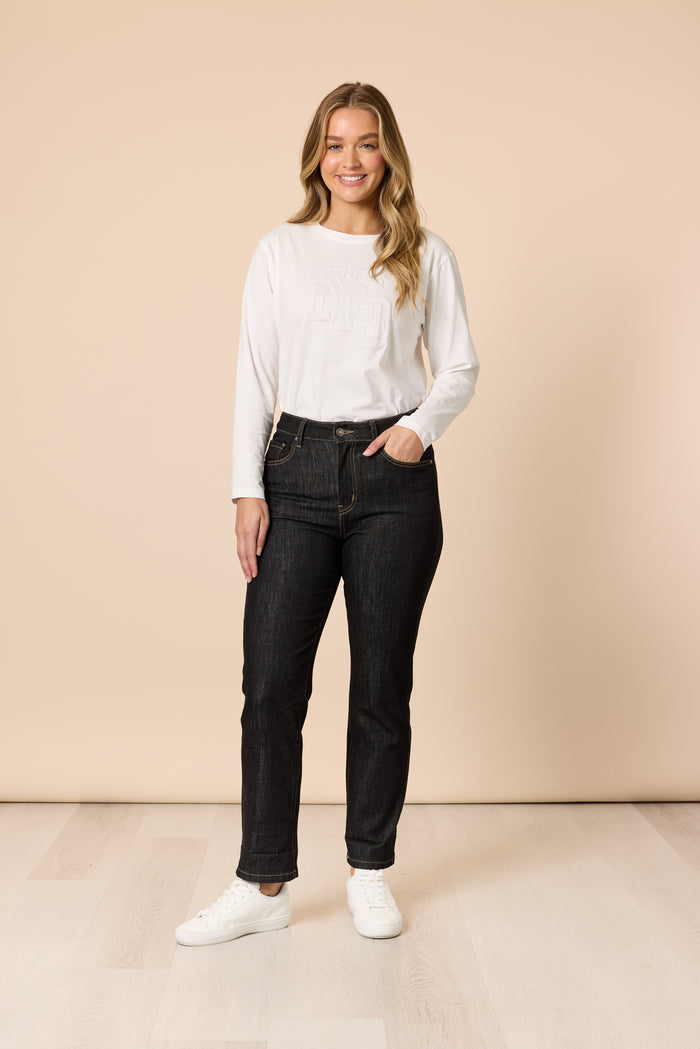 THE RETRO CUT OFF JEAN BLACK