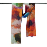 ABSTRACT COTTON VOILE DESIGNER SCARF