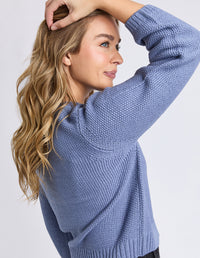 BLAIR LONG SLEEVE KNIT DARK BLUE