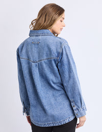 ACE OVER SHIRT MID BLUE