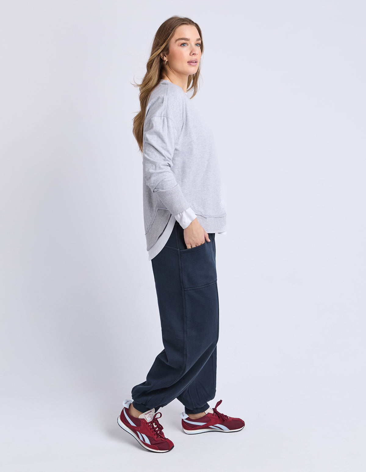 FARRAH LONG SLEEVE GREY MARLE