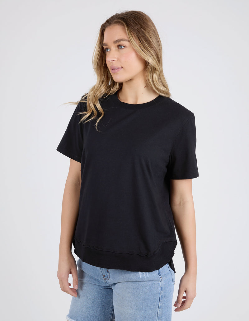 FARRAH SHORT SLEEVE TEE BLACK