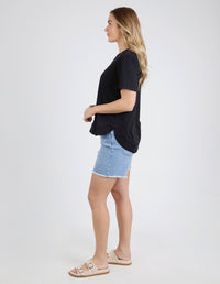 FARRAH SHORT SLEEVE TEE BLACK