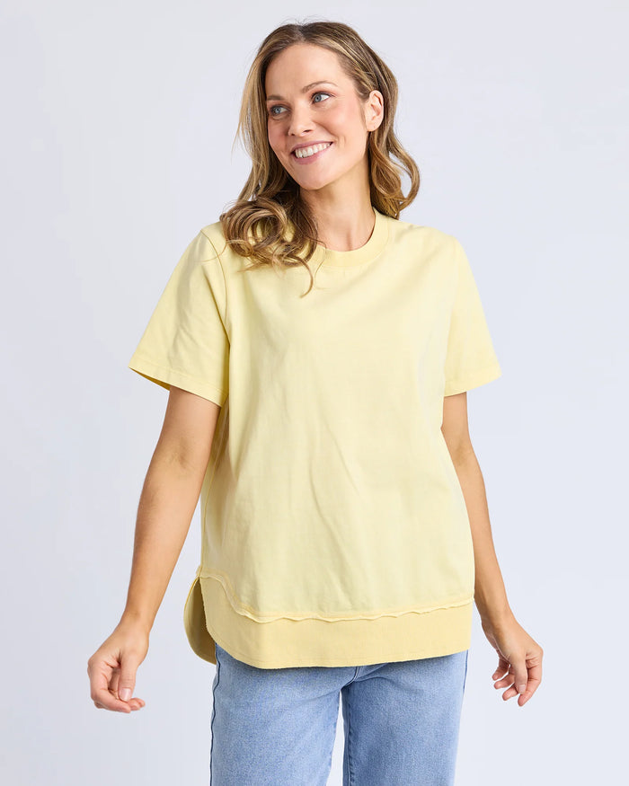 FARRAH SHORT SLEEVE TEE LEMON