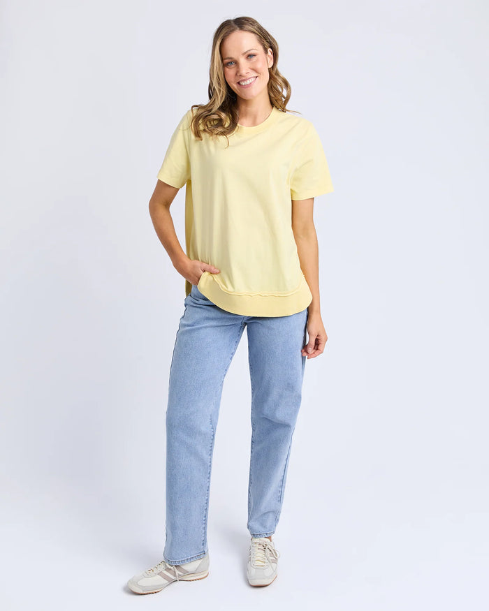 FARRAH SHORT SLEEVE TEE LEMON