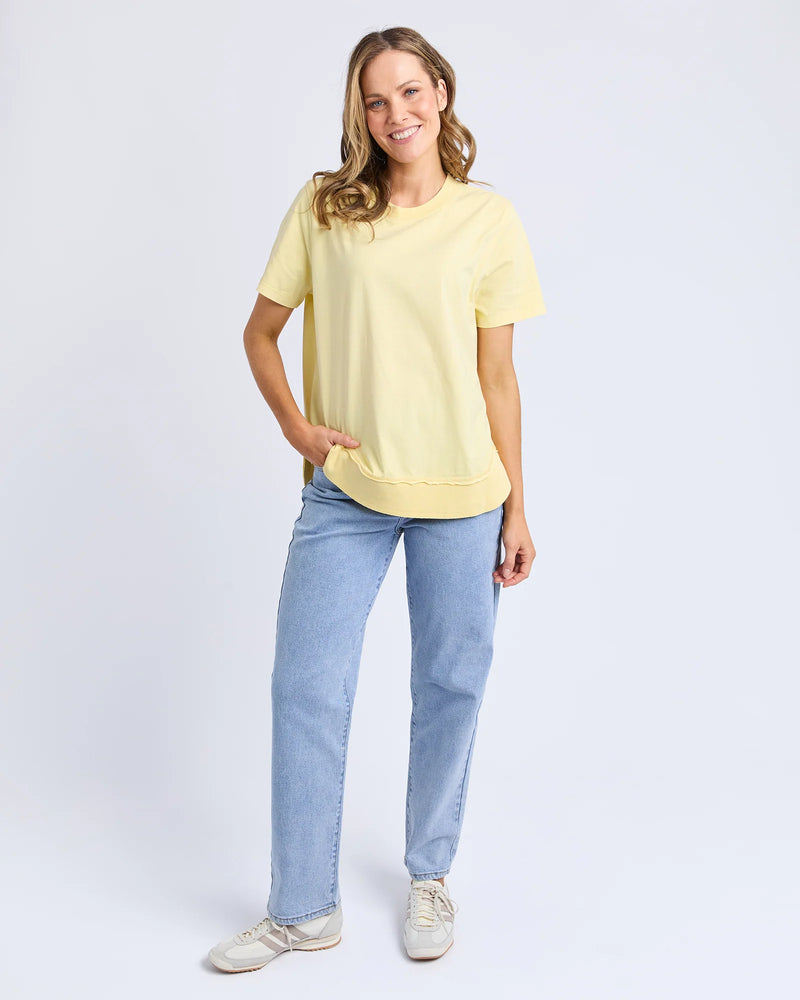 FARRAH SHORT SLEEVE TEE LEMON