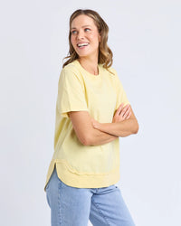 FARRAH SHORT SLEEVE TEE LEMON