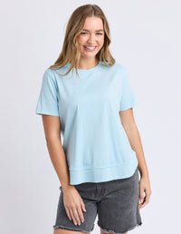 FARRAH SHORT SLEEVE TEE CRYSTAL BLUE