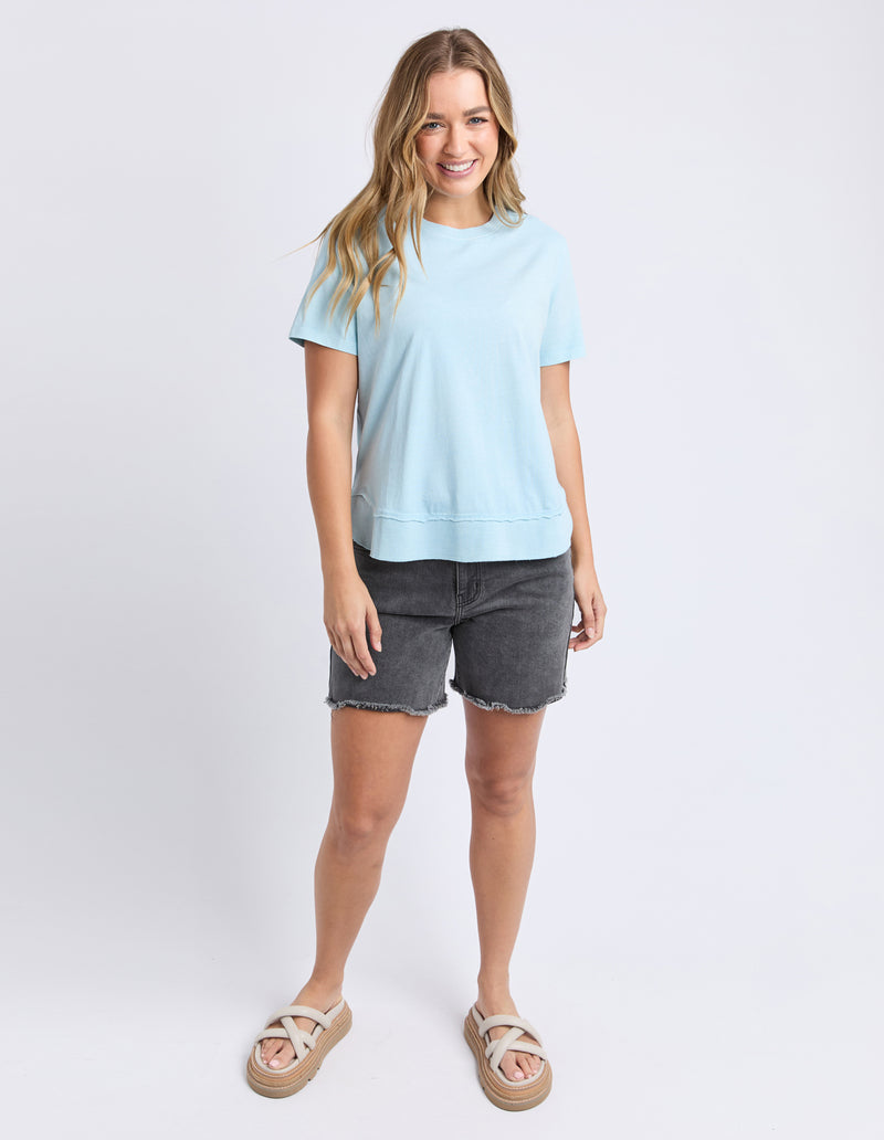 FARRAH SHORT SLEEVE TEE CRYSTAL BLUE
