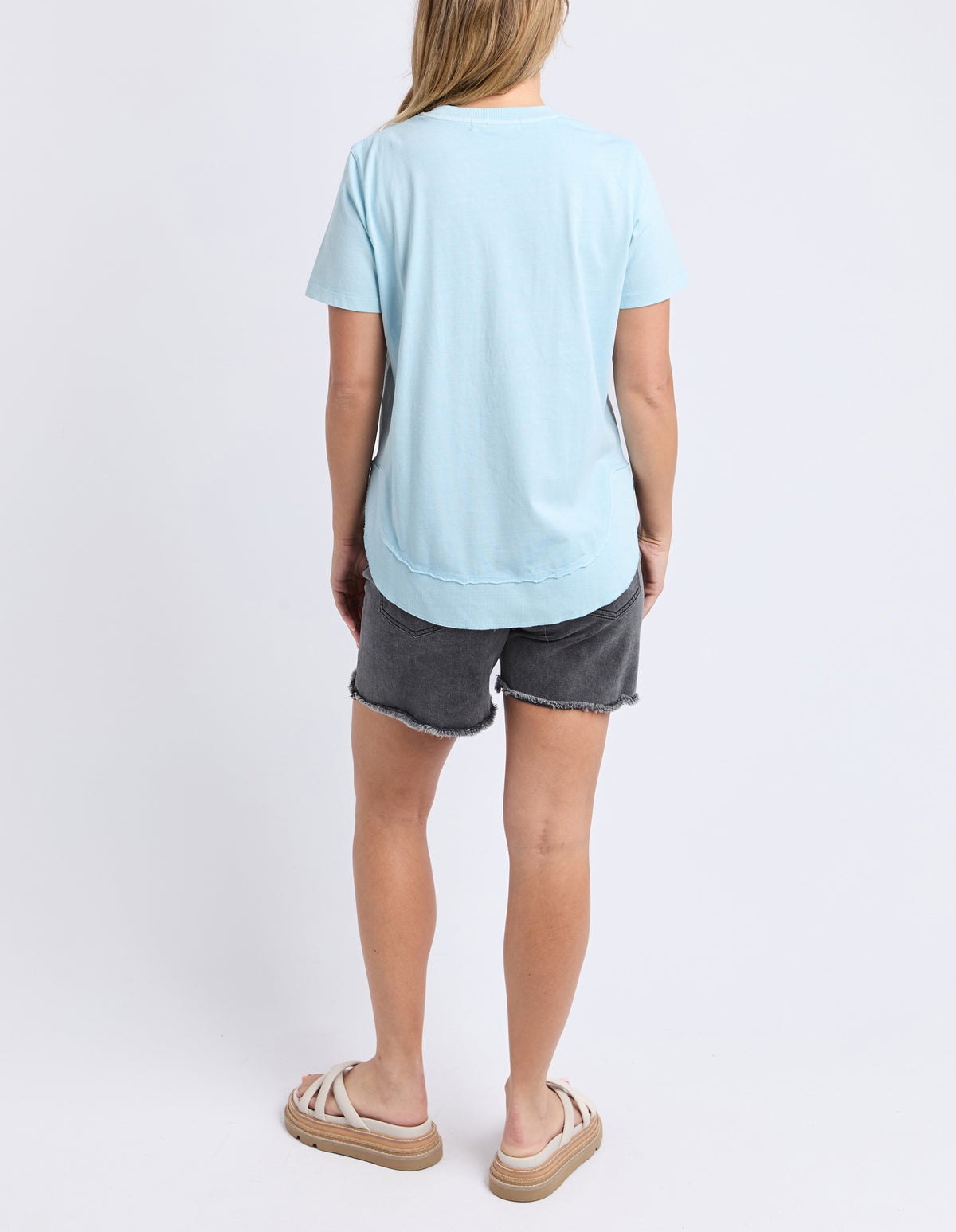 FARRAH SHORT SLEEVE TEE CRYSTAL BLUE