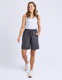 HUSTLER SHORT CHARCOAL