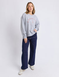 EFFORTLESS CONTRAST CREW GREY MARLE