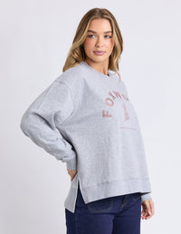 EFFORTLESS CONTRAST CREW GREY MARLE