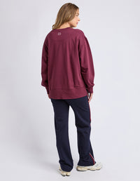 EFFORTLESS CONTRAST CREW WINE