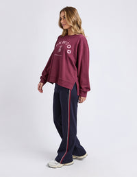 EFFORTLESS CONTRAST CREW WINE