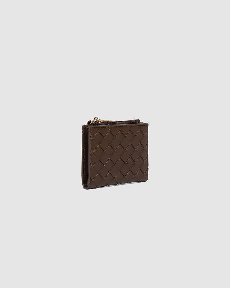 LILY WALLET WOVEN CHOCOLATE