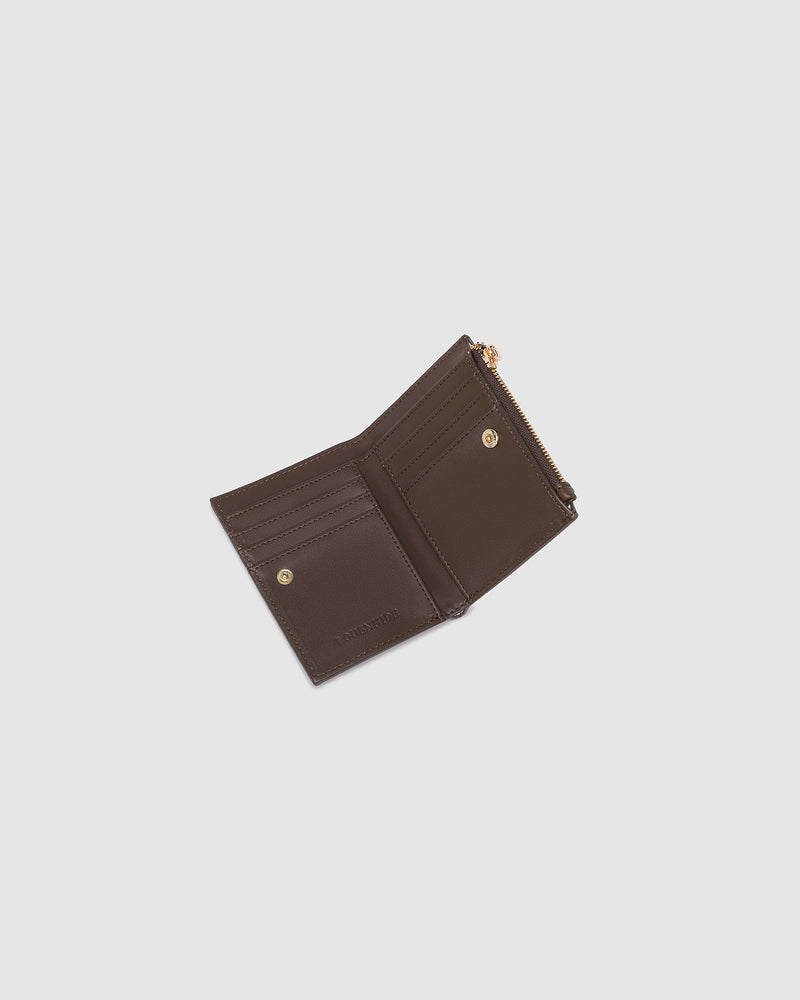 LILY WALLET WOVEN CHOCOLATE
