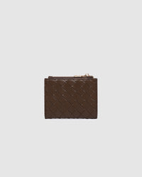 LILY WALLET WOVEN CHOCOLATE