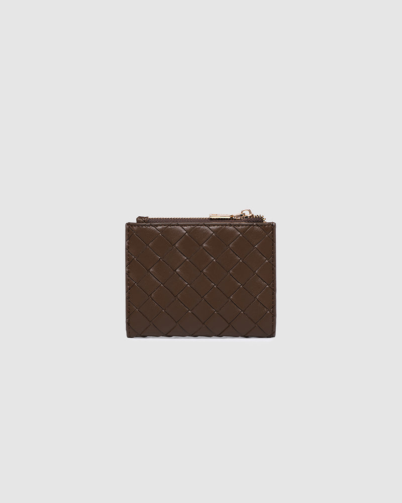 LILY WALLET WOVEN CHOCOLATE