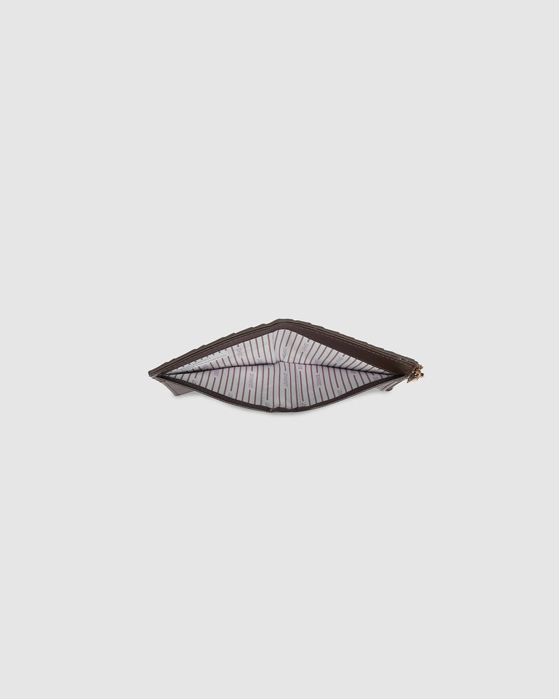 LILY WALLET WOVEN CHOCOLATE