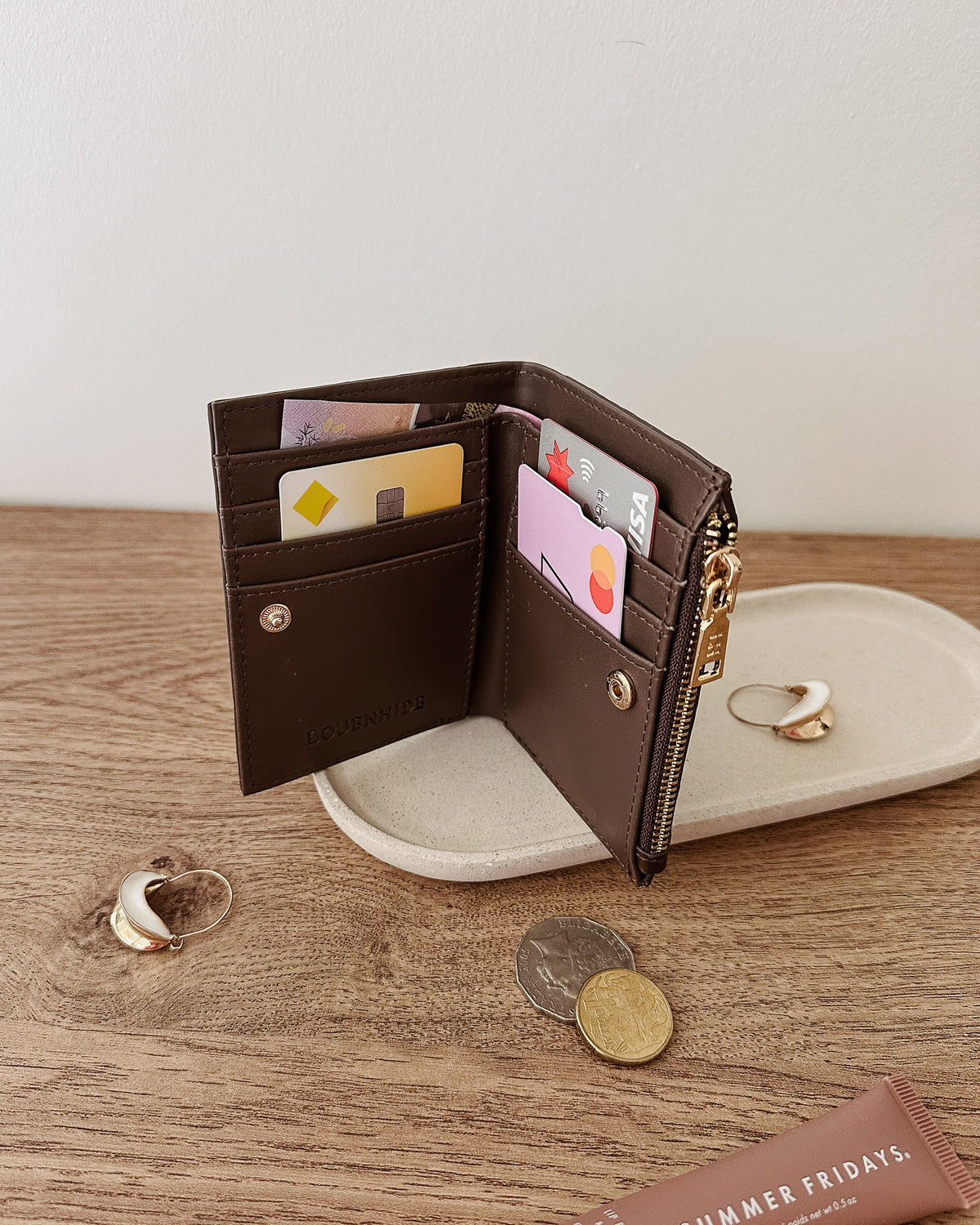 LILY WALLET WOVEN CHOCOLATE