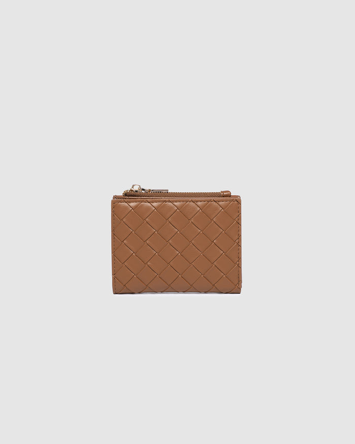 LILY WALLET WOVEN TAN