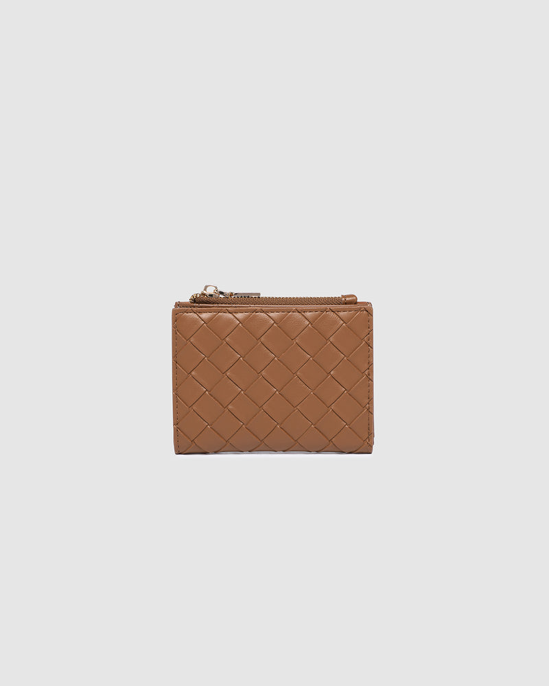 LILY WALLET WOVEN TAN